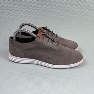 Cole Haan Grand Wingtip Lace Up Grey Suede Oxford Shoes Women’s Size 8.5B